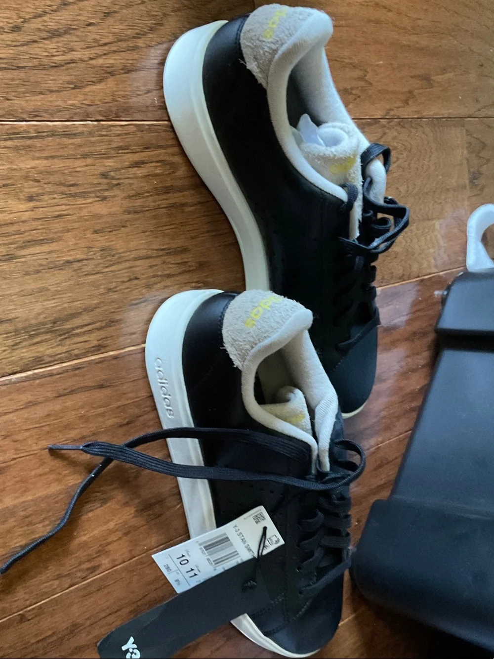 adidas Black and White Cloudfoam Low-Top Sneakers
